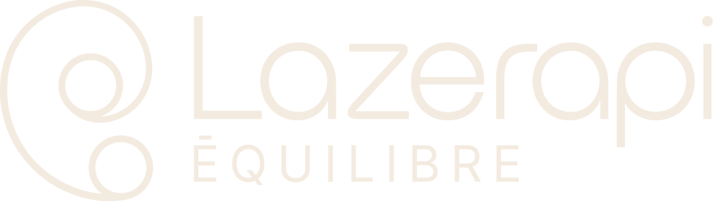 Logo beige Lazerapi Équilibre